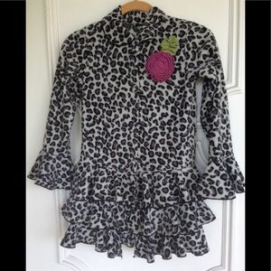 Fleece leopard jacket (XXS adult)
